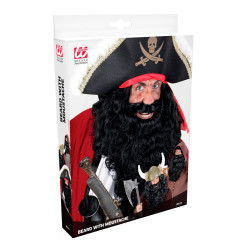 Celá čierna pirátska brada